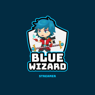 Logo Creator with a Blue-Hair Warrior Graphic