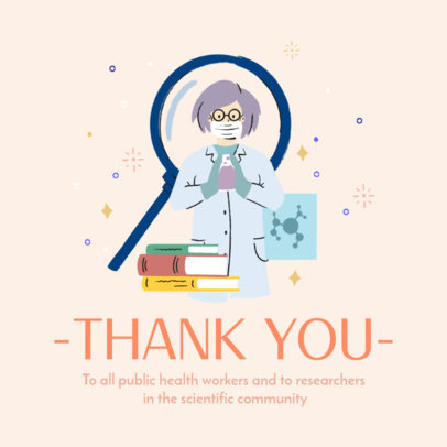 Instagram Post Creator to Thank the Scientific Community 2503d