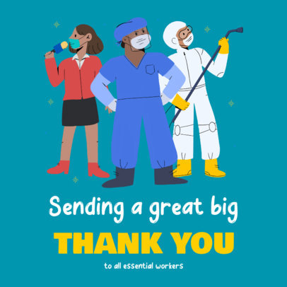 Instagram Post Design Creator to Thank Essential Workers During Quarantine 2503c