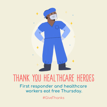Instagram Post Template to Praise Healthcare Workers 2303a