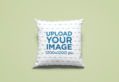 Mockup of a Sublimated Pillow Placed on a Customizable Setting