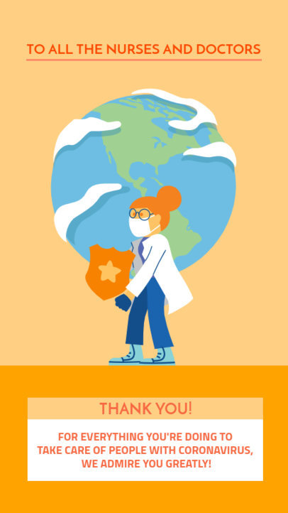 Illustrated Instagram Story Maker to Thank Nurses and Doctors 2502l