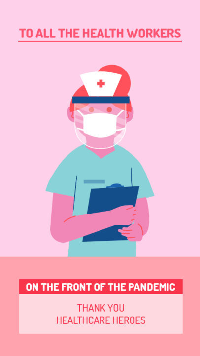 Instagram Story Creator Expressing Gratitude for Healthcare Heroes 2502m
