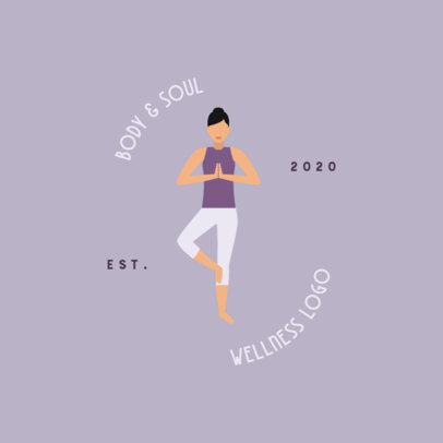 Wellness Center Logo Creator with a Woman Meditating