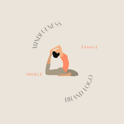 Wellness Studio Logo Maker Featuring a Woman in a Yoga Pose