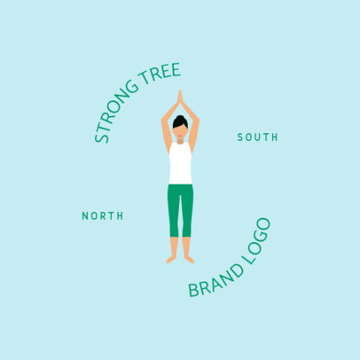 Logo Template for a Wellness Brand Featuring a Female Yogi
