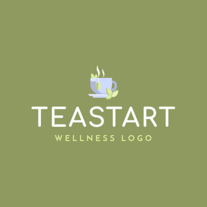 Wellness Logo Template Featuring a Tea Cup 