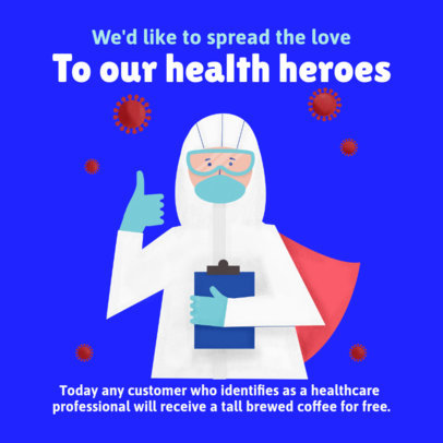 Facebook Post Maker Featuring a Doctor with a Hero Cape 2504e