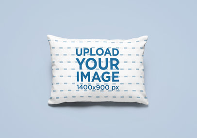 Flat Lay Mockup of a Sublimated Pillow on a Flat Surface 25739