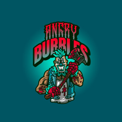Gaming Logo Maker Featuring a Killer Clown with an Axe