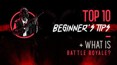 Gaming YouTube Thumbnail Maker Featuring a Battle Royale Beginner's Guide 2508c