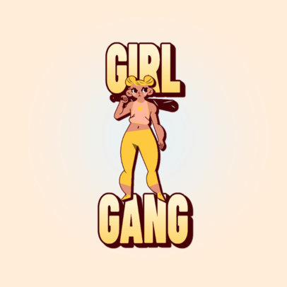 Cartoonish Logo Maker for a Female Gaming Squad 
