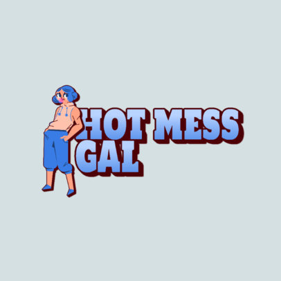 Cool Logo Maker Featuring a Contemporary-Styled Female Cartoon 