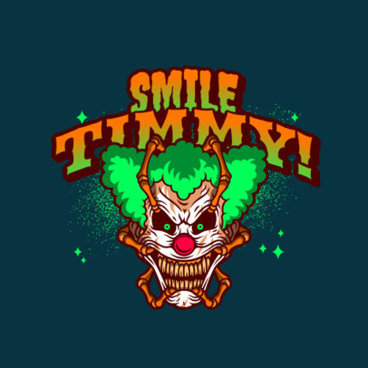 Gaming Logo Creator Featuring an Evil Clown Face