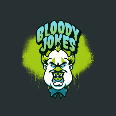 Gaming Logo Template Featuring a Plump-Cheeked Clown 3233g