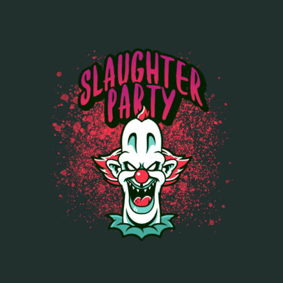 Logo Maker for Gamers Featuring a Killer Clown Clipart