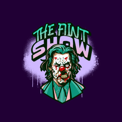 Gaming Logo Template with an Evil Suited Joker 3233e