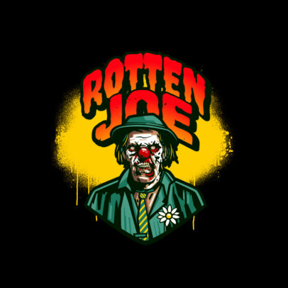 Gaming Logo Maker Featuring a Villain Clown Character 3233h