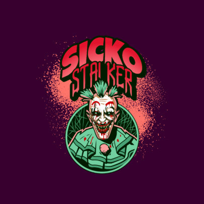 Horror Gaming Logo Creator with a Laughing Clown Character