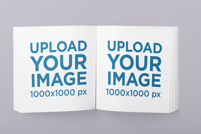 Mockup of an Open Square Book