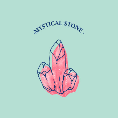 Skincare Logo Maker with a Crystal Icon