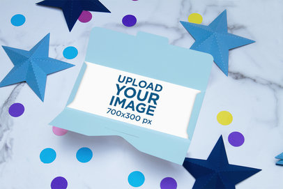 Gift Card Mockup Featuring Star-Shaped Decorations 4068-el1