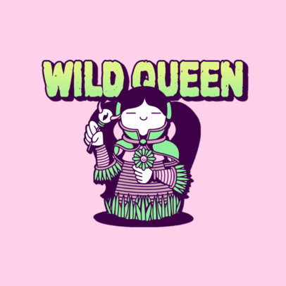 Gaming Logo Creator with an Anime-Like Queen Character 3236o