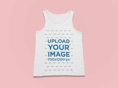 Mockup of a Tank Top Facing Front in a Minimalist Setting