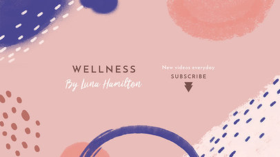 YouTube Banner Design Template Featuring Colored Textures 2520