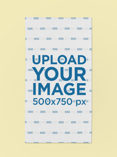 Mockup of a Flat Laid Tubular Bandana over a Customizable Surface 