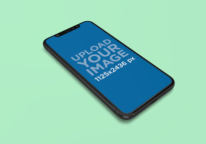 Mockup of an iPhone 11 Pro Featuring a Plain Color Surface 2003-el1