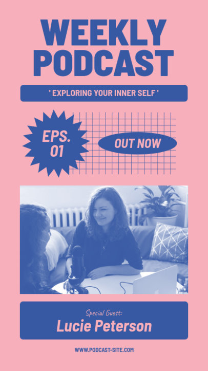 Instagram Story Template for a Podcast with a Retro Vibe