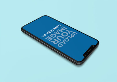Mockup of an iPhone 11 Pro on a Plain Color Surface 2004-el1
