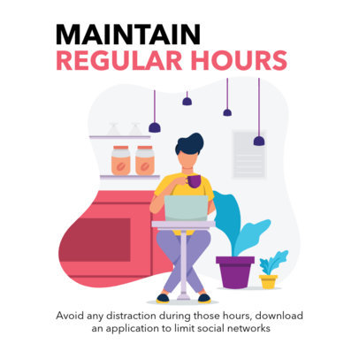 Instagram Post Maker Featuring Home Office Illustrations