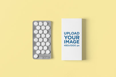 Mockup of a Pills Box Placed in a Minimalist Setting 4060-el1