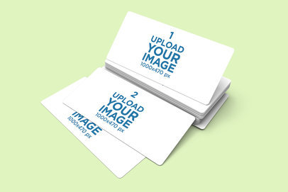 Mockup Featuring Multiple Gift Vouchers on a Plain Surface