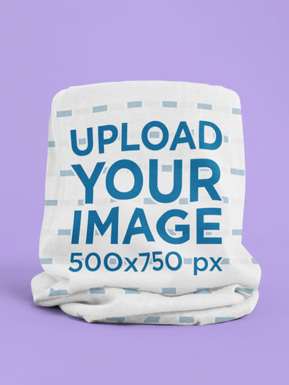 Mockup of a Sublimated Tubular Bandana on a Minimalist Setting