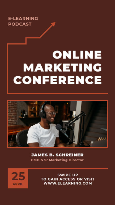 Instagram Story Maker Promoting Educational Podcasts