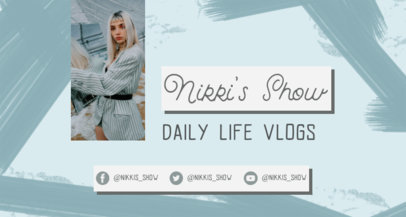 Twitch Banner Generator to Promote a Vlogger's Lifestyle 2523j