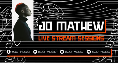 Twitch Banner Template to Promote Live Music Sessions