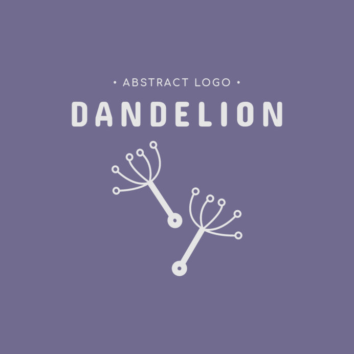 Abstract Logo Creator with Dandelion Flying Seeds