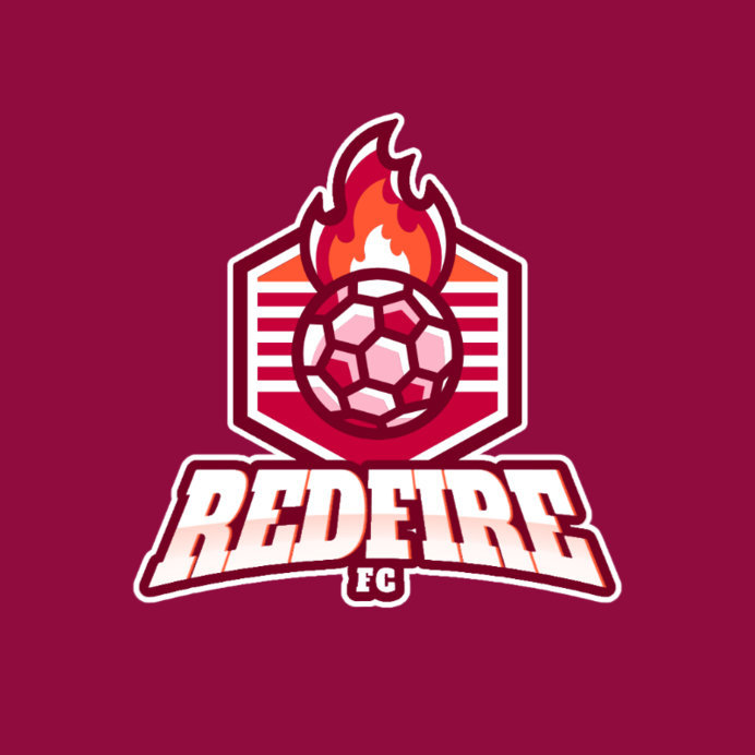 Sports Logo Creator with a Flaming Soccer Ball