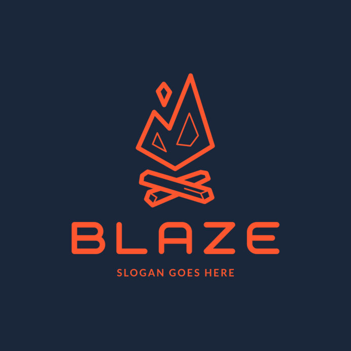 Logo Creator Featuring a Minimalist Bonfire Icon