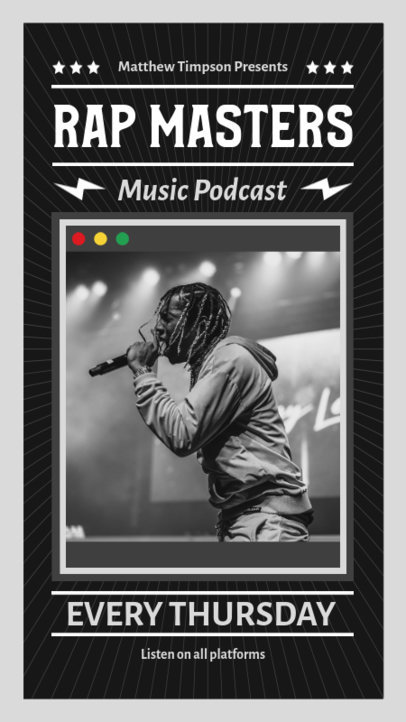 Instagram Story Template For a Hip-Hop Podcast 1368c-el1