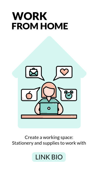 Instagram Story Template to Promote Working From Home 