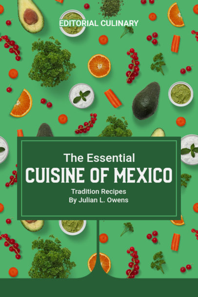 Mexican Cuisine E-book Cover Design Maker 1413a-el1