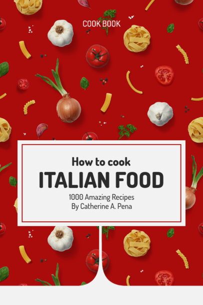 Ebook Cover Design Creator Featuring Italian Dishes Recipes 1413c-el1