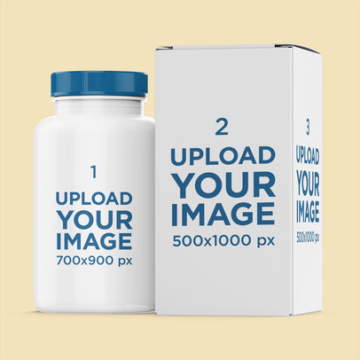 Pills Bottle Mockup Featuring Its Box 4065-el1
