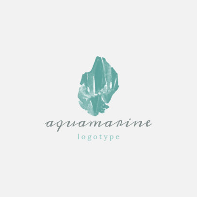Logo Generator with an Aquamarine Gem Graphic