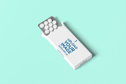 Mockup of a Pills Box Featuring a Customizable Surface 4056-el1